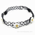 Women Fashion Necklace Resin Daisy Tattoo Choker Necklace